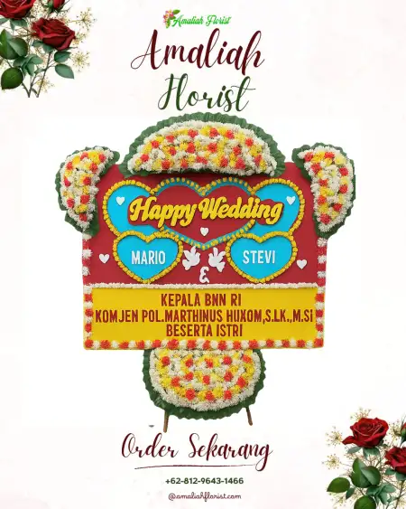 Papan Bunga Pernikahan Benjot